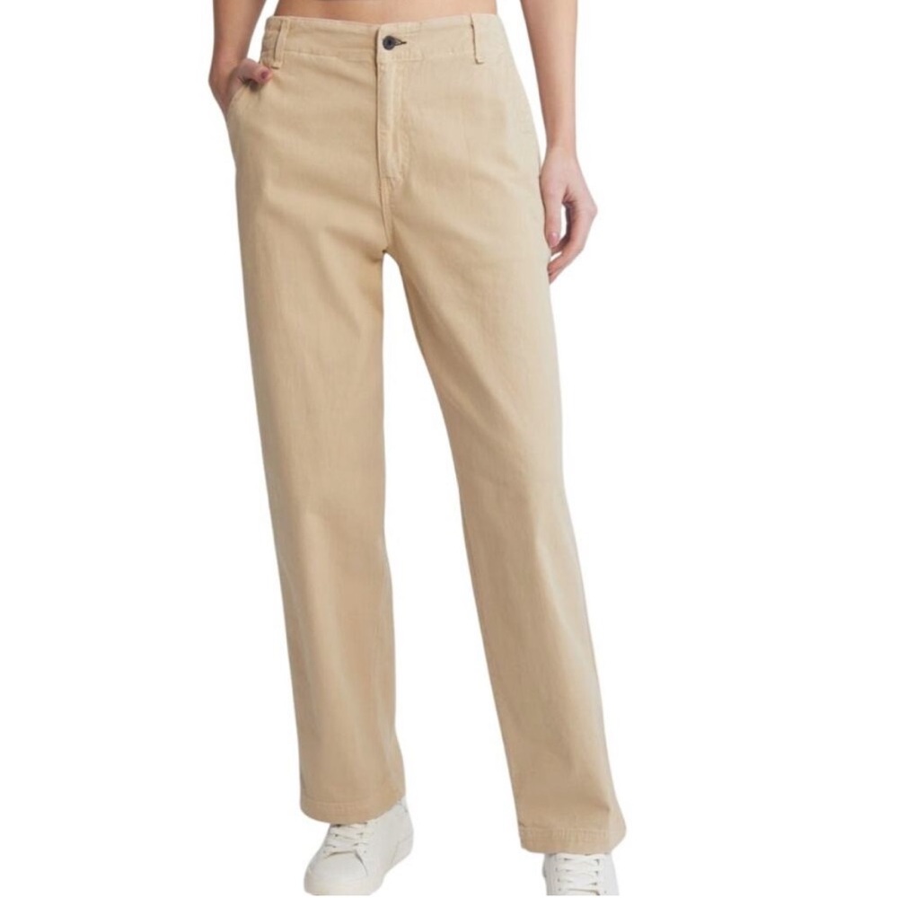 THE GREAT. Garment Dyed Chino Ranger in Washed Khaki Pants, Size 27 1563